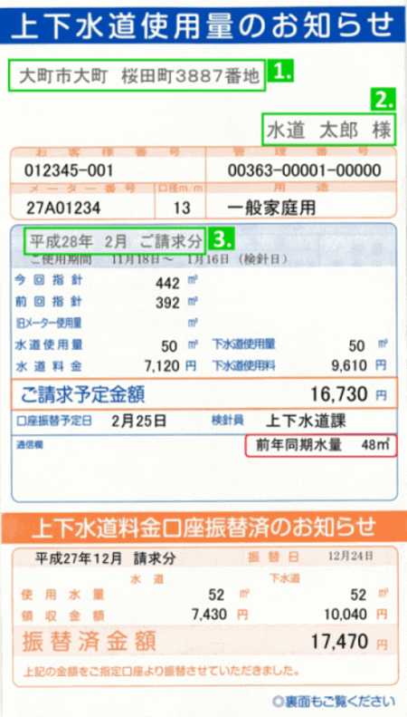 XMリアル口座の有効化に必要な書類のご案内|水道利用明細書の注意