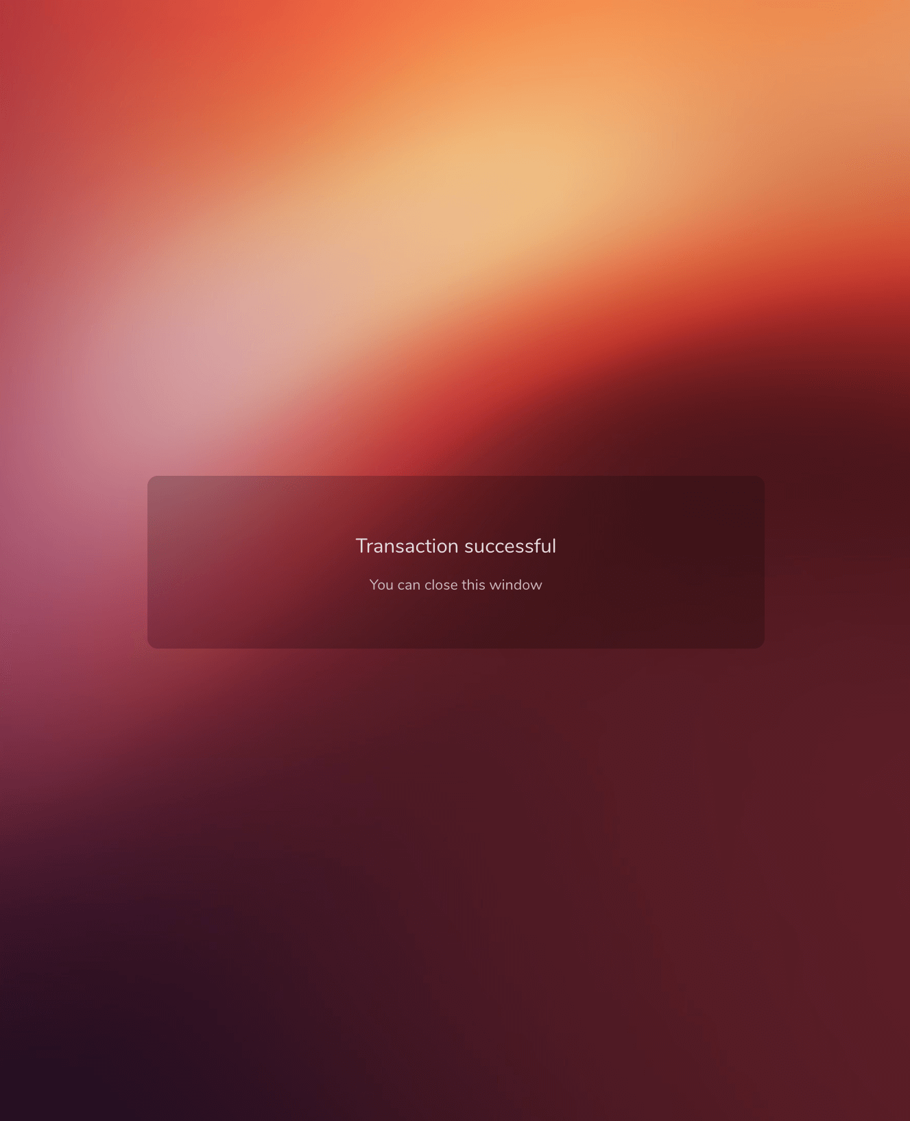 HFM(HFマーケッツ)でクレジット・デビットカード(VISA/Masterカード)による入金手続き|クレジット決済完了画面に移行し「Transaction successful(決済が実行できました)」という画面