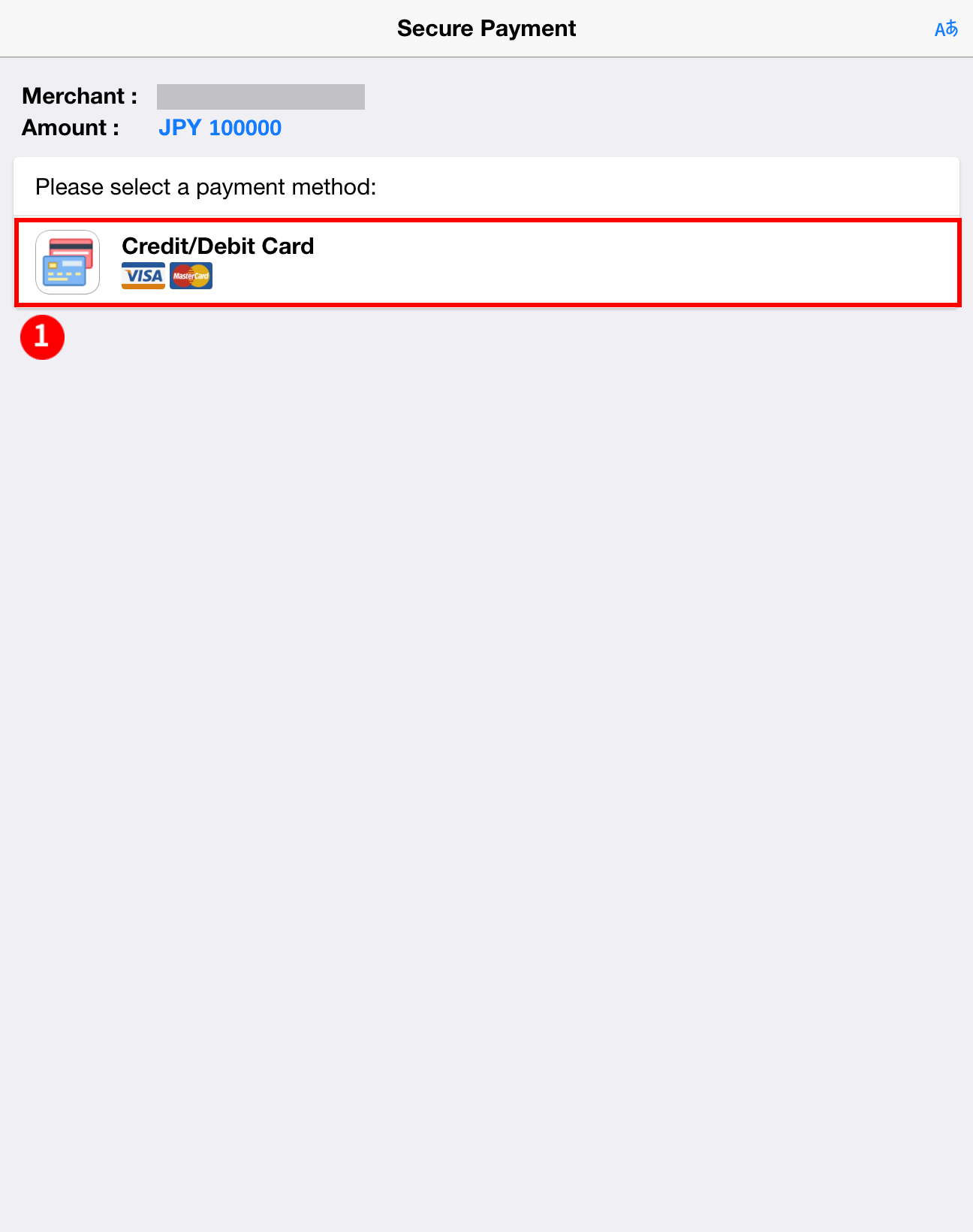 HFM(HFマーケッツ)でクレジット・デビットカード(VISA/Masterカード)による入金手続き|クレジットカード入力情報画面(Secure Payment)の画面
