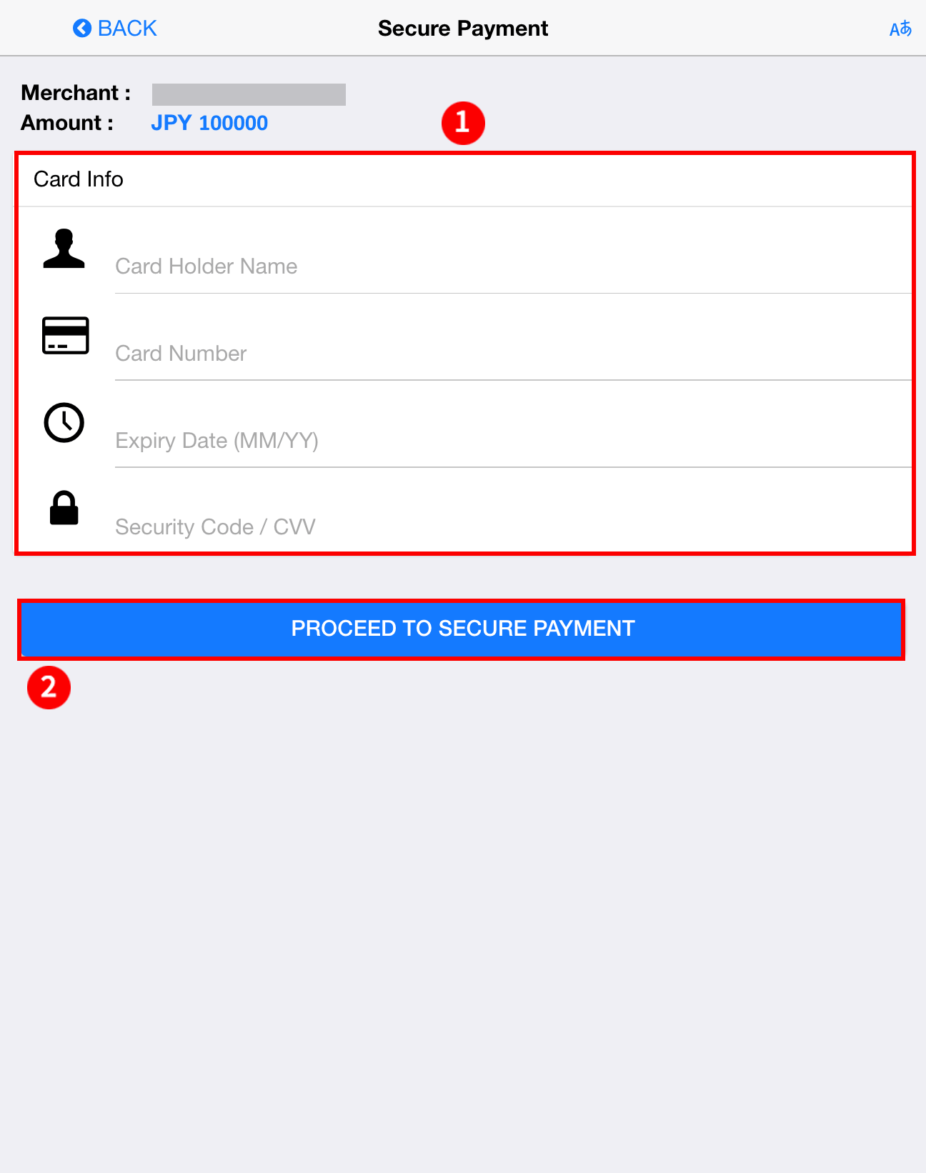 HFM(HFマーケッツ)でクレジット・デビットカード(VISA/Masterカード)による入金手続き|カード情報を入力