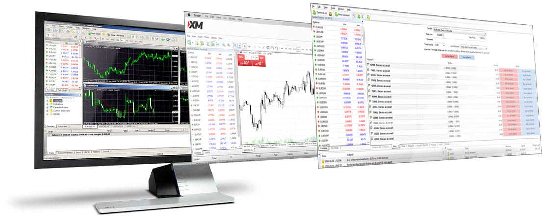 XMの取引プラットフォームの画面