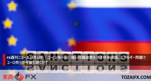 FX週刊ニュース (4月1週)｜ユーロ/米ドル：強い対露政策を示す欧米諸国。エネルギー問題でユーロ売りが今後も続くか？