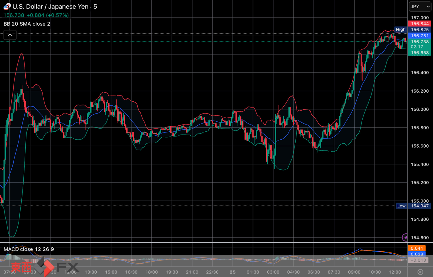 今日2026年2月25日水曜日の日本東京外国為替市場の今朝9時頃から今夜17時頃までの対ドル円相場の為替レートの値動きは、円の高値でドルの安値の155円35銭付近から、円の安値でドルの高値の156円4銭付近の値幅約69銭で、今夜17時の今日の東京外国為替市場の対ドル円相場の終値は155円95銭付近と、...
